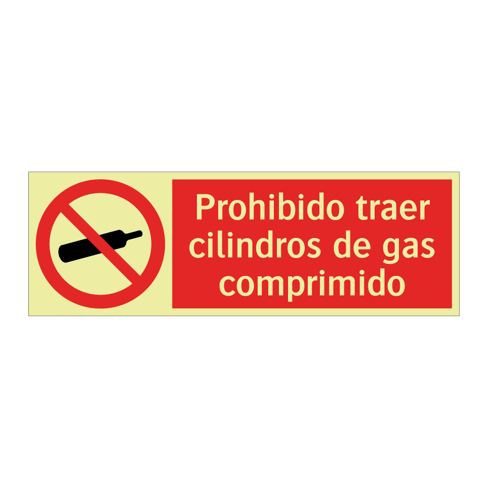 Prohibido traer cilindros de gas comprimido