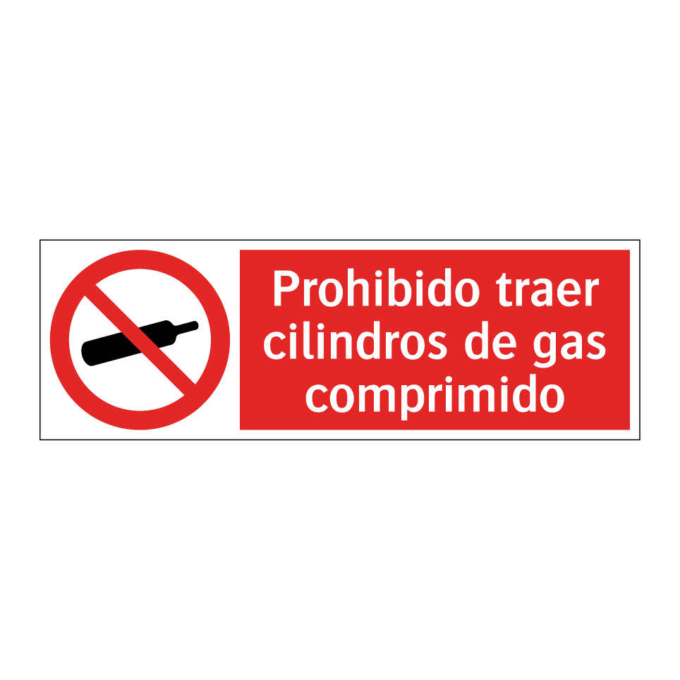 Prohibido traer cilindros de gas comprimido
