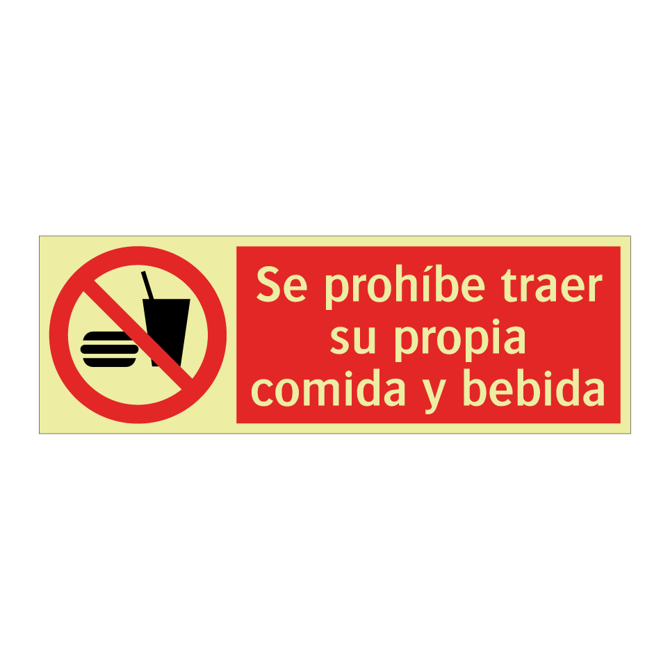 Se prohíbe traer su propia comida y bebida