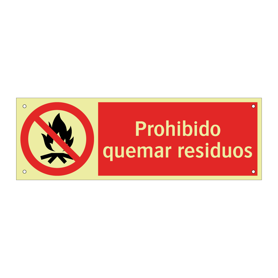 Prohibido quemar residuos