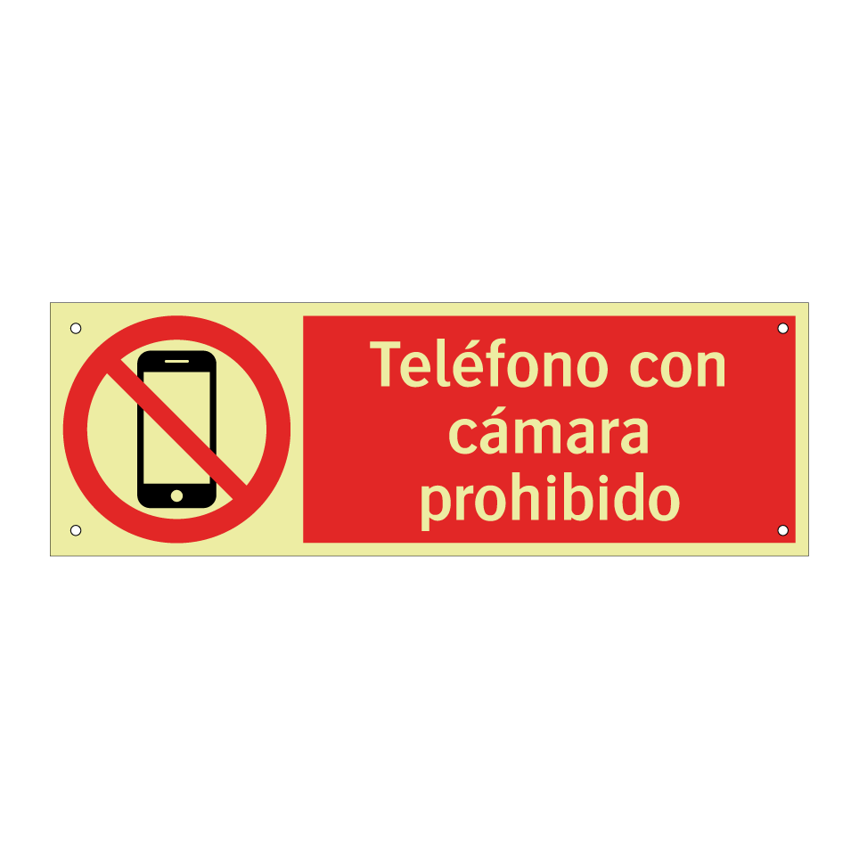Teléfono con cámara prohibido