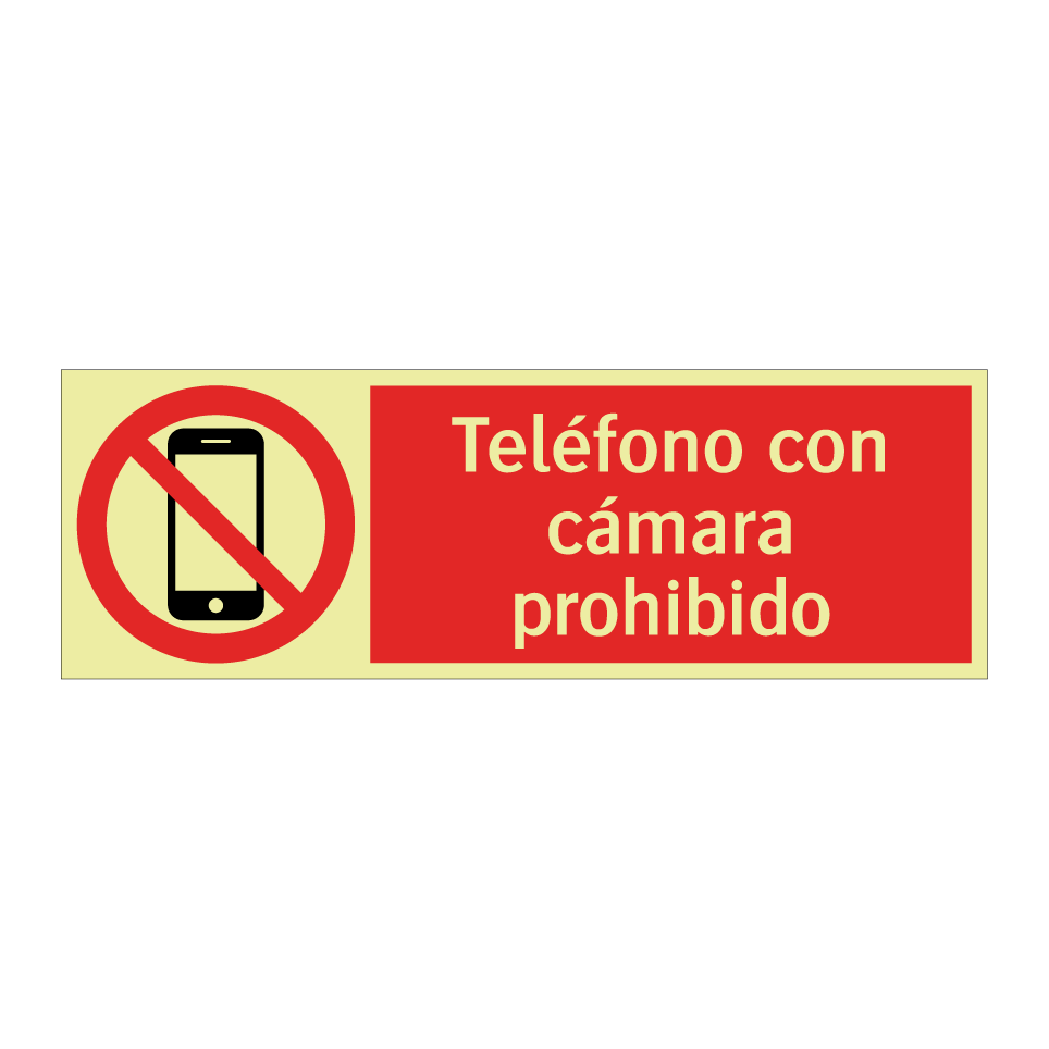Teléfono con cámara prohibido