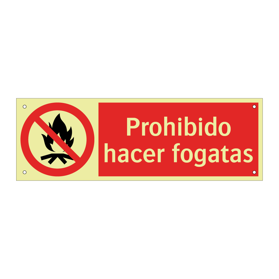 Prohibido hacer fogatas