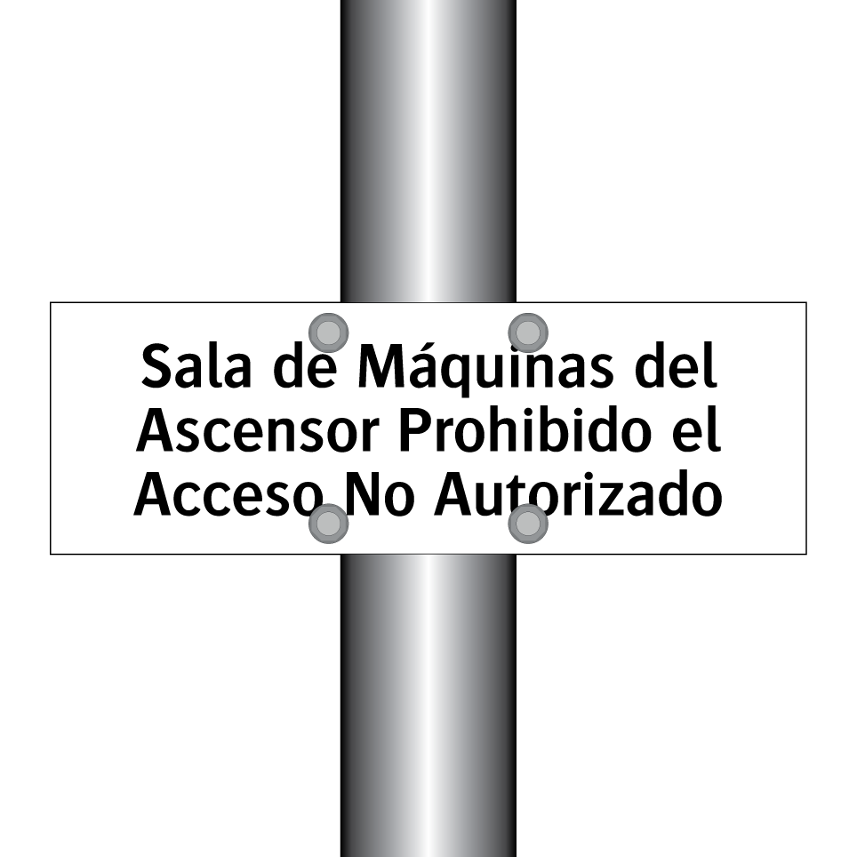 Sala de Máquinas del Ascensor Prohibido el Acceso No Autorizado
