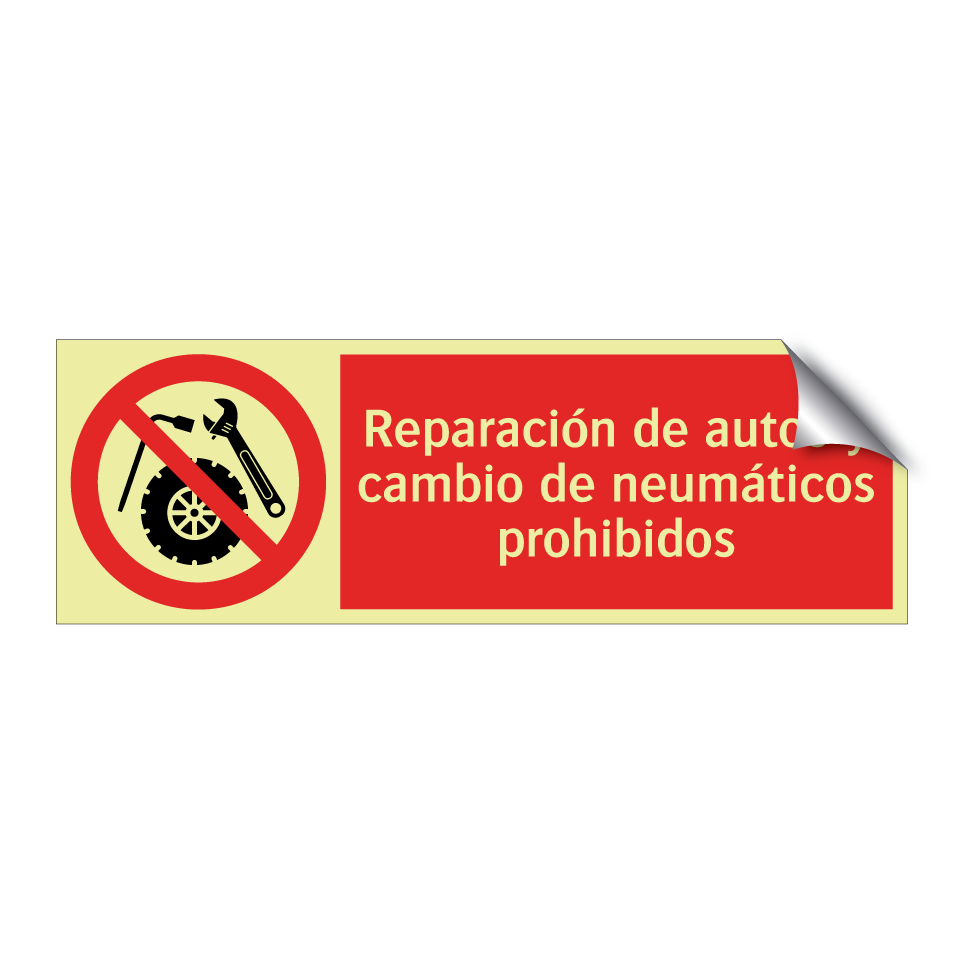 Reparación de autos y cambio de neumáticos prohibidos