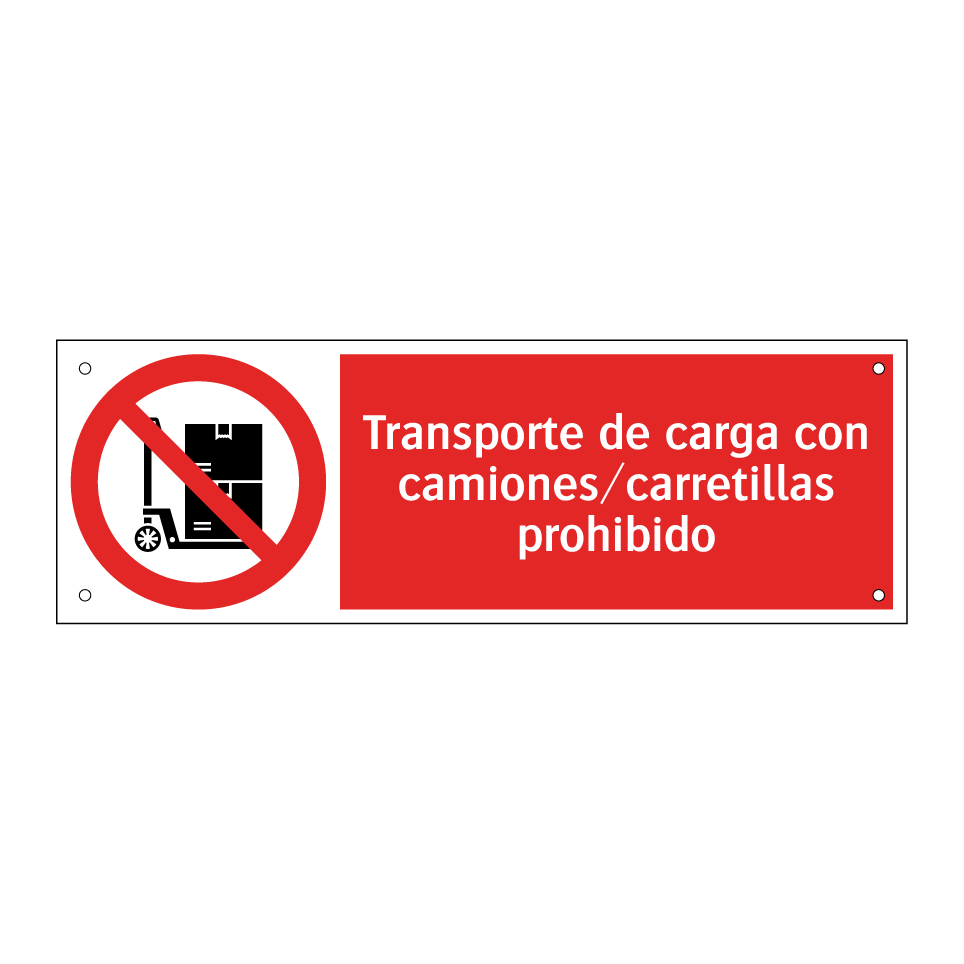 Transporte de carga con camiones/carretillas prohibido