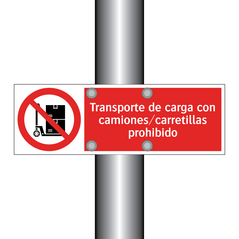 Transporte de carga con camiones/carretillas prohibido