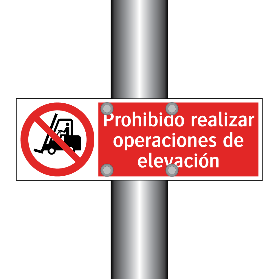 Prohibido realizar operaciones de elevación