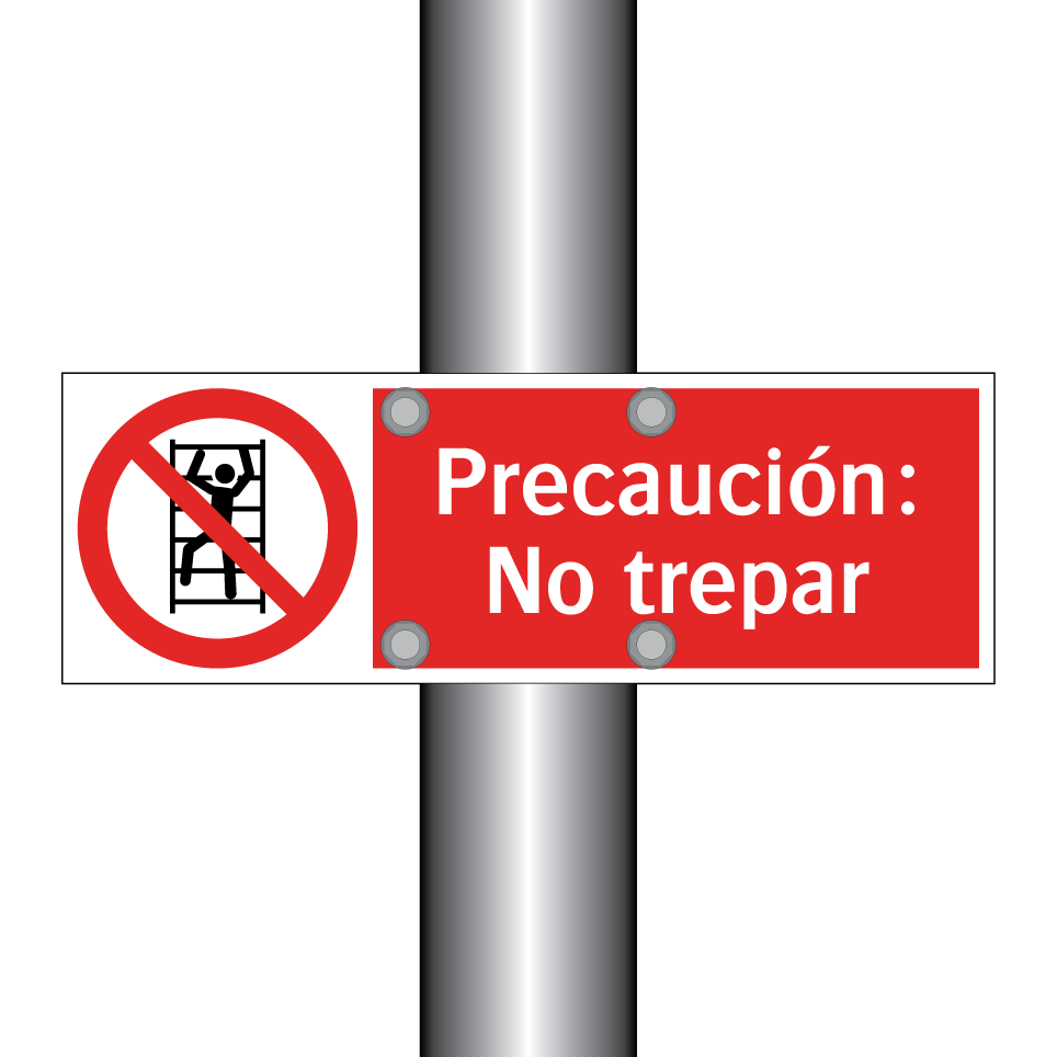 Precaución: No trepar