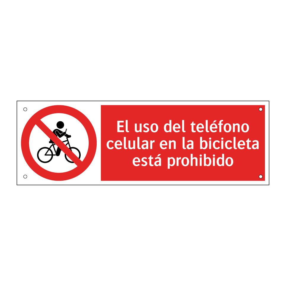 El uso del teléfono celular en la bicicleta está prohibido