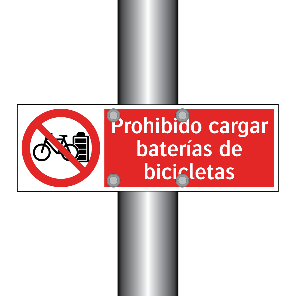Prohibido cargar baterías de bicicletas