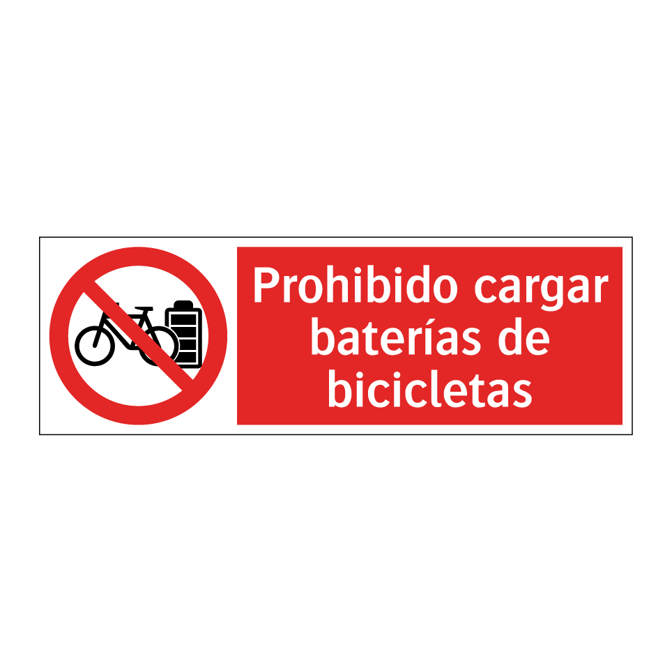 Prohibido cargar baterías de bicicletas
