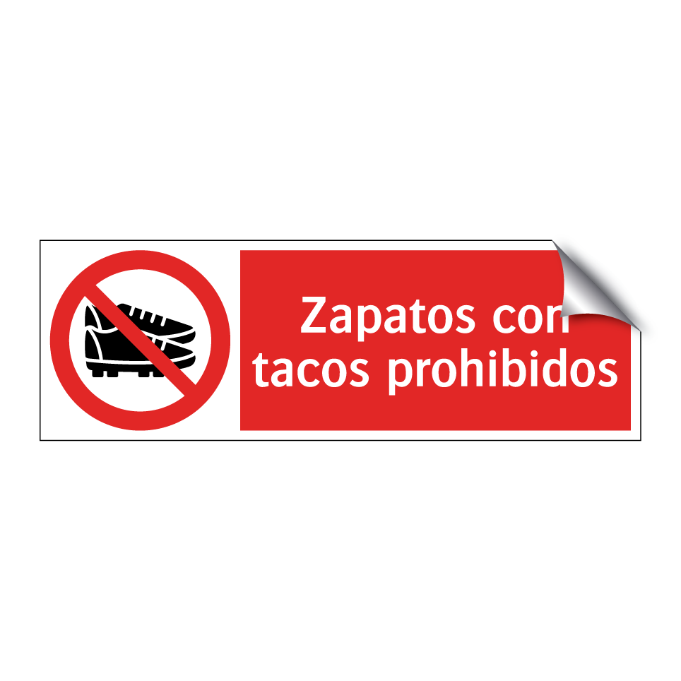 Zapatos con tacos prohibidos