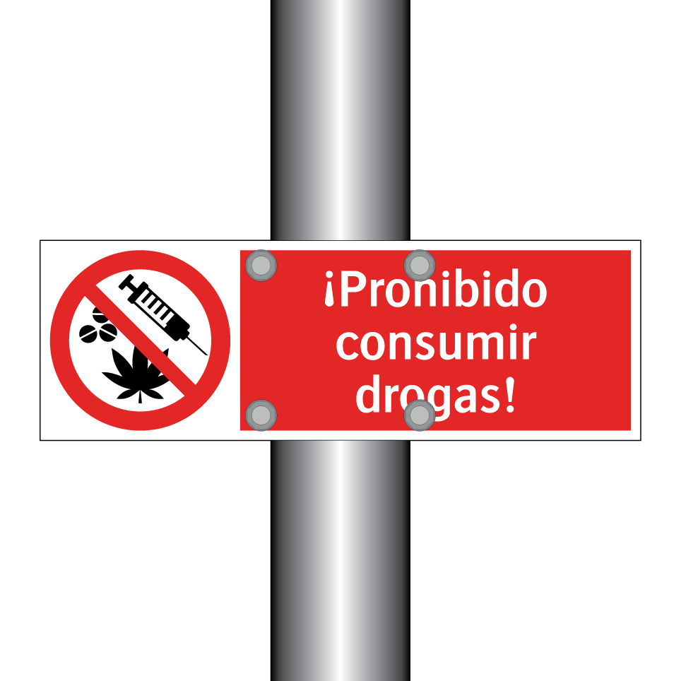 ¡Prohibido consumir drogas!