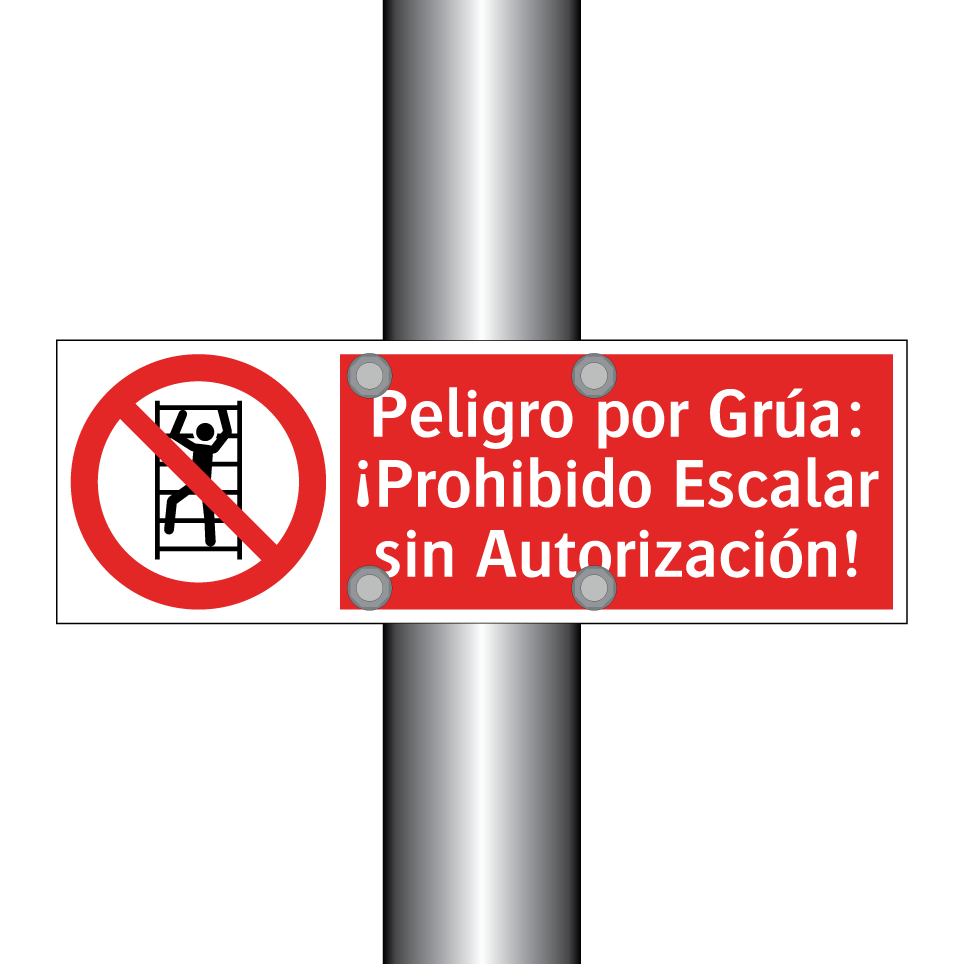 Peligro por Grúa: ¡Prohibido Escalar sin Autorización!