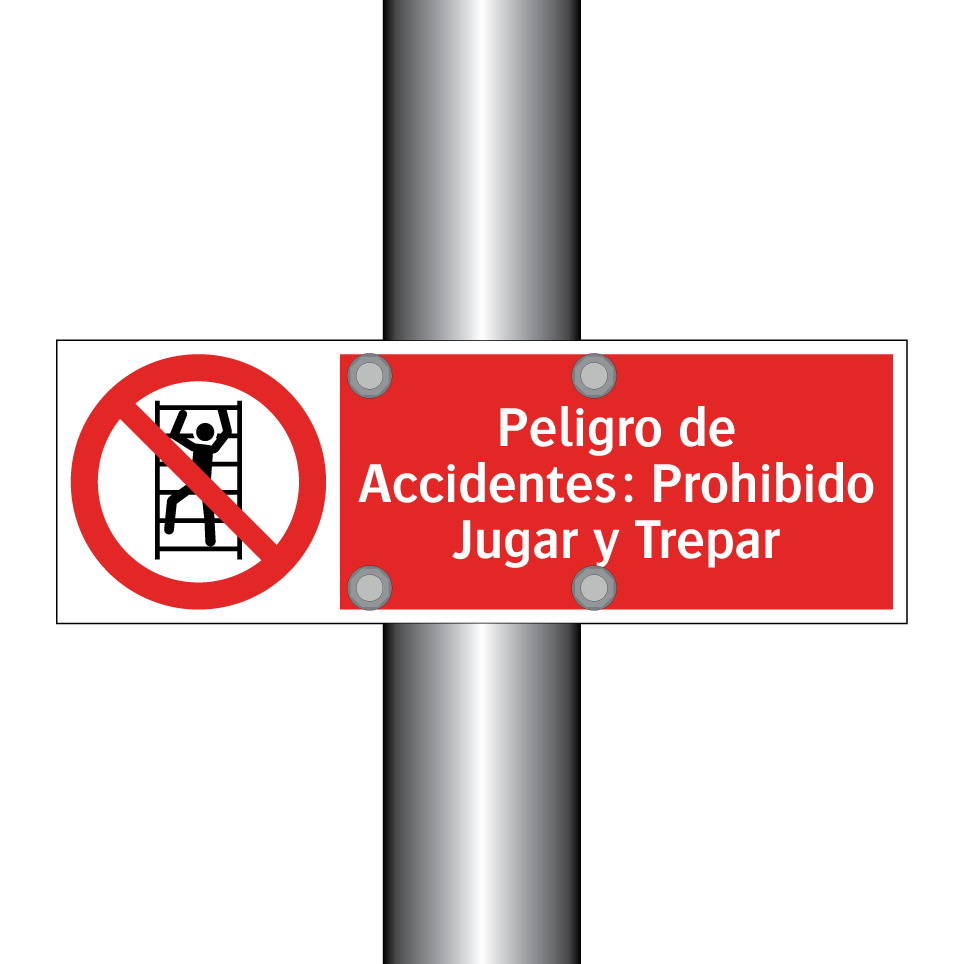 Peligro de Accidentes: Prohibido Jugar y Trepar