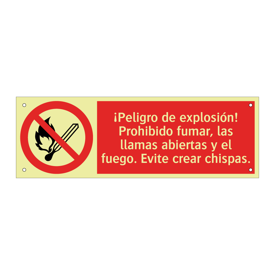 ¡Peligro de explosión! Prohibido fumar, las llamas abiertas y el fuego. Evite crear chispas.