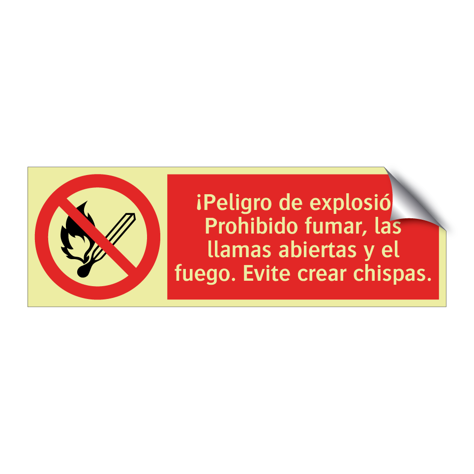 ¡Peligro de explosión! Prohibido fumar, las llamas abiertas y el fuego. Evite crear chispas.
