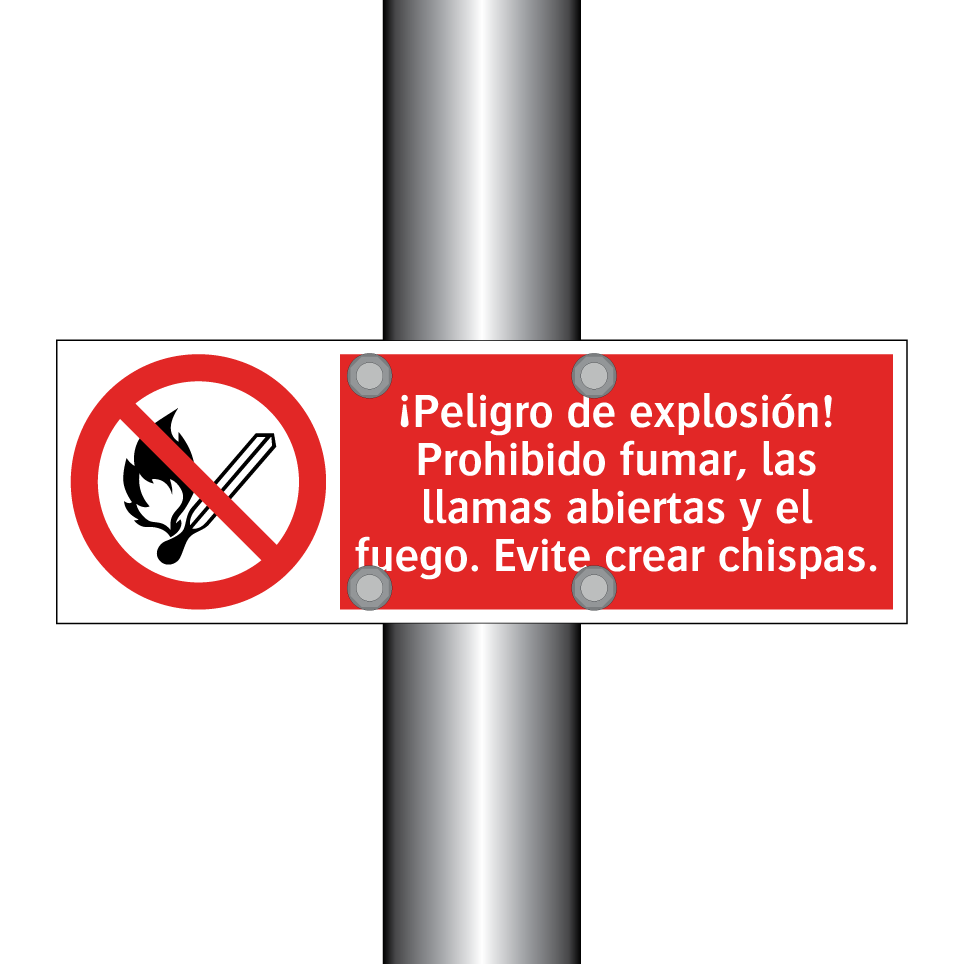¡Peligro de explosión! Prohibido fumar, las llamas abiertas y el fuego. Evite crear chispas.