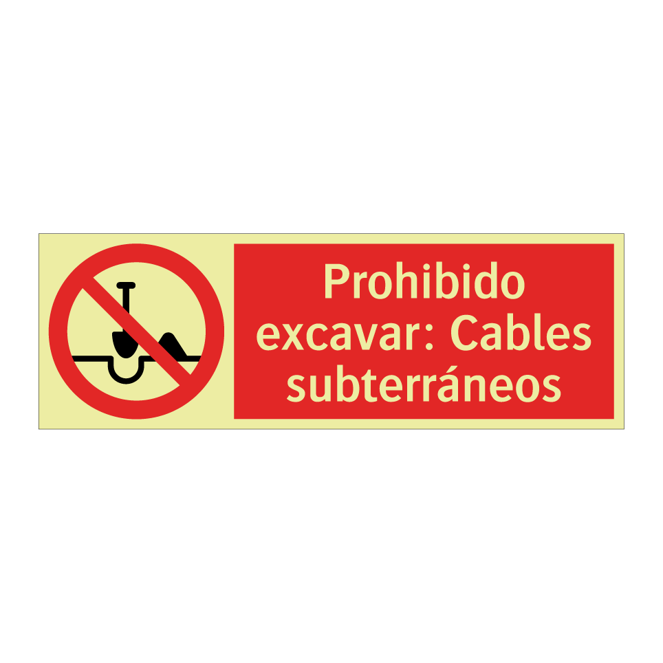 Prohibido excavar: Cables subterráneos