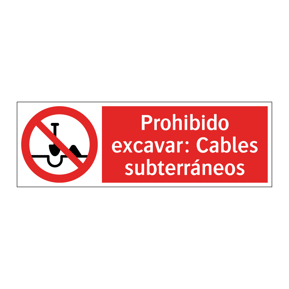 Prohibido excavar: Cables subterráneos