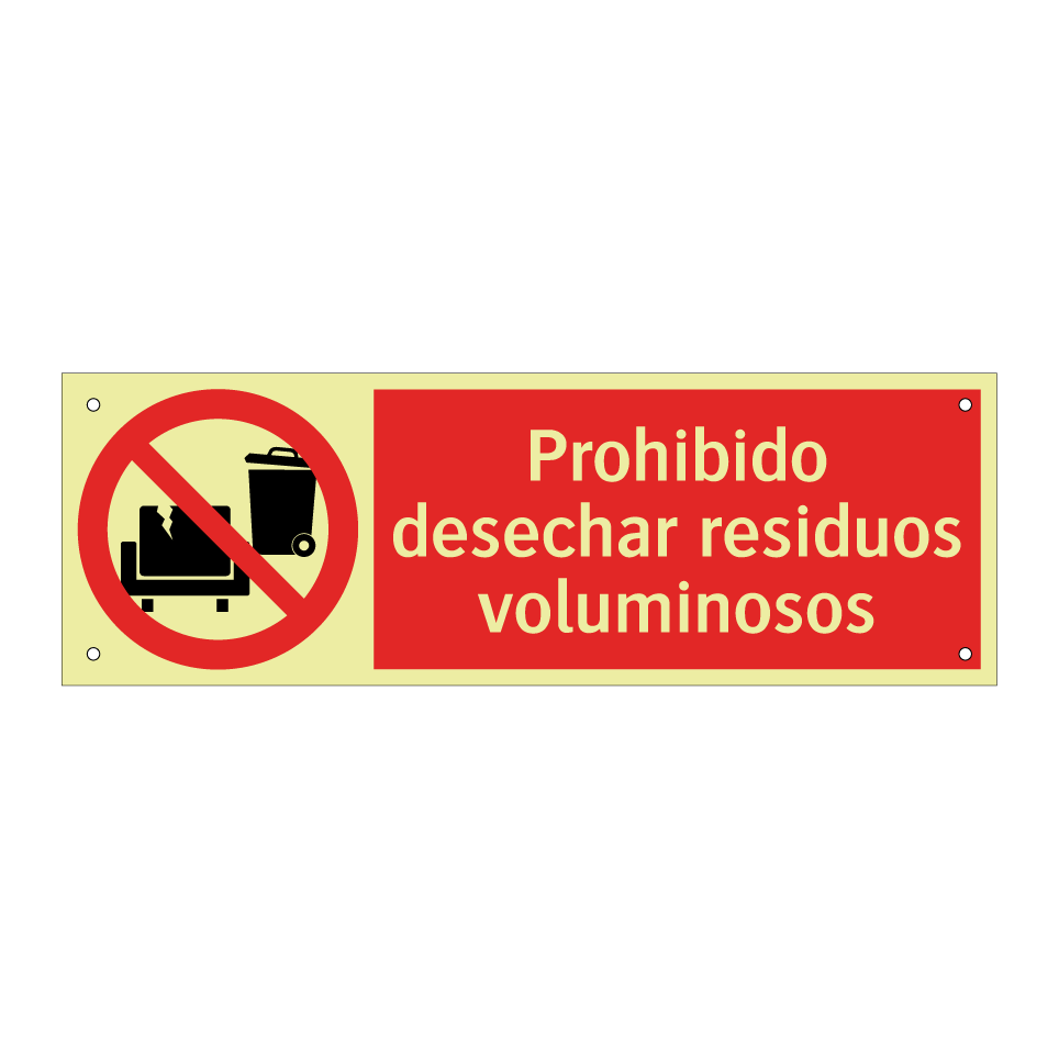 Prohibido desechar residuos voluminosos