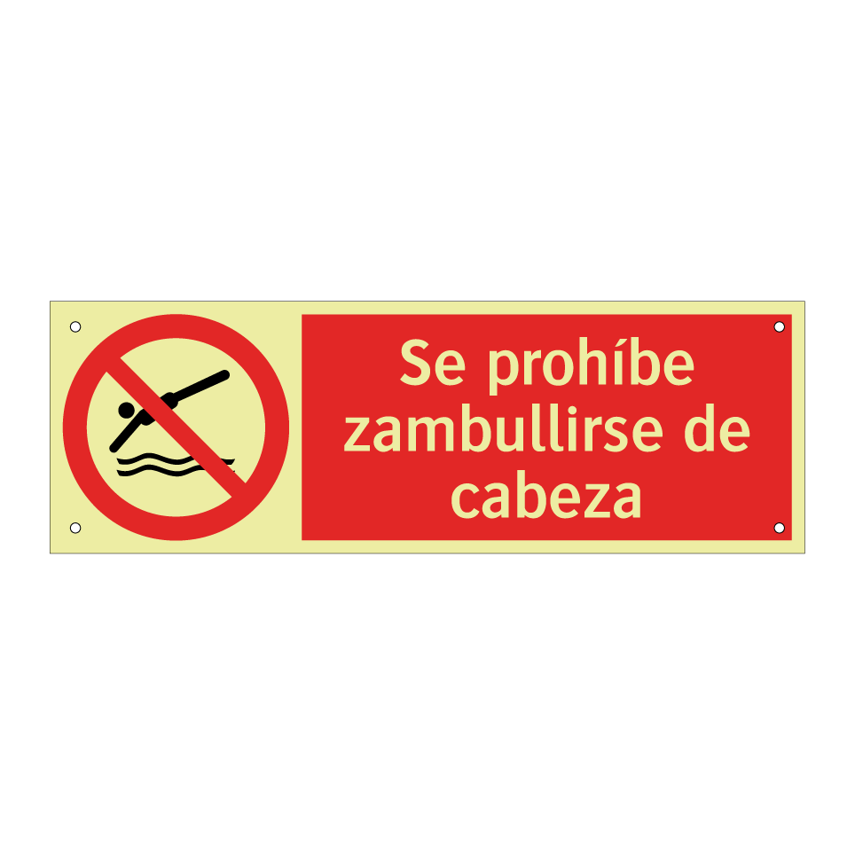 Se prohíbe zambullirse de cabeza