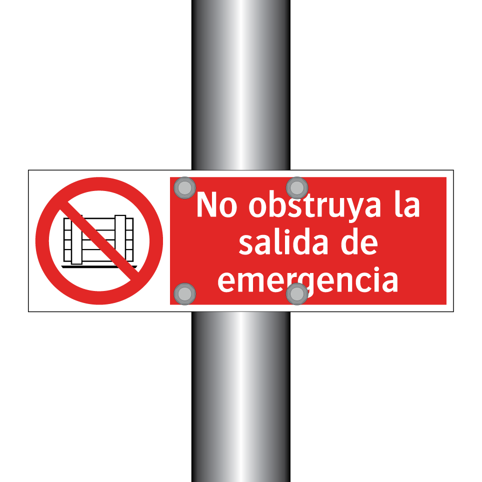 No obstruya la salida de emergencia