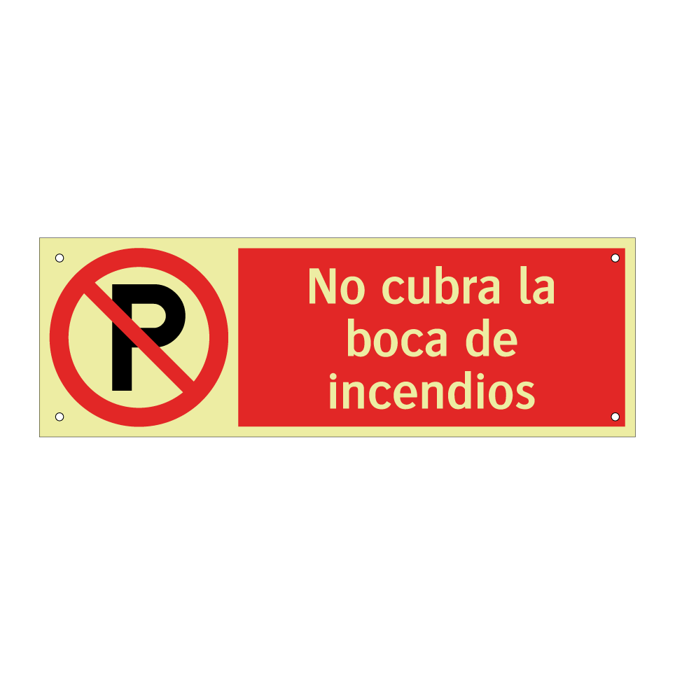 No cubra la boca de incendios