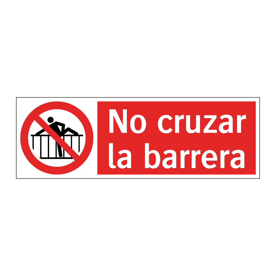 No cruzar la barrera