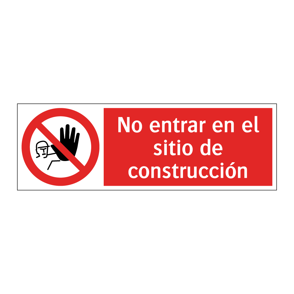 No entrar en el sitio de construcción