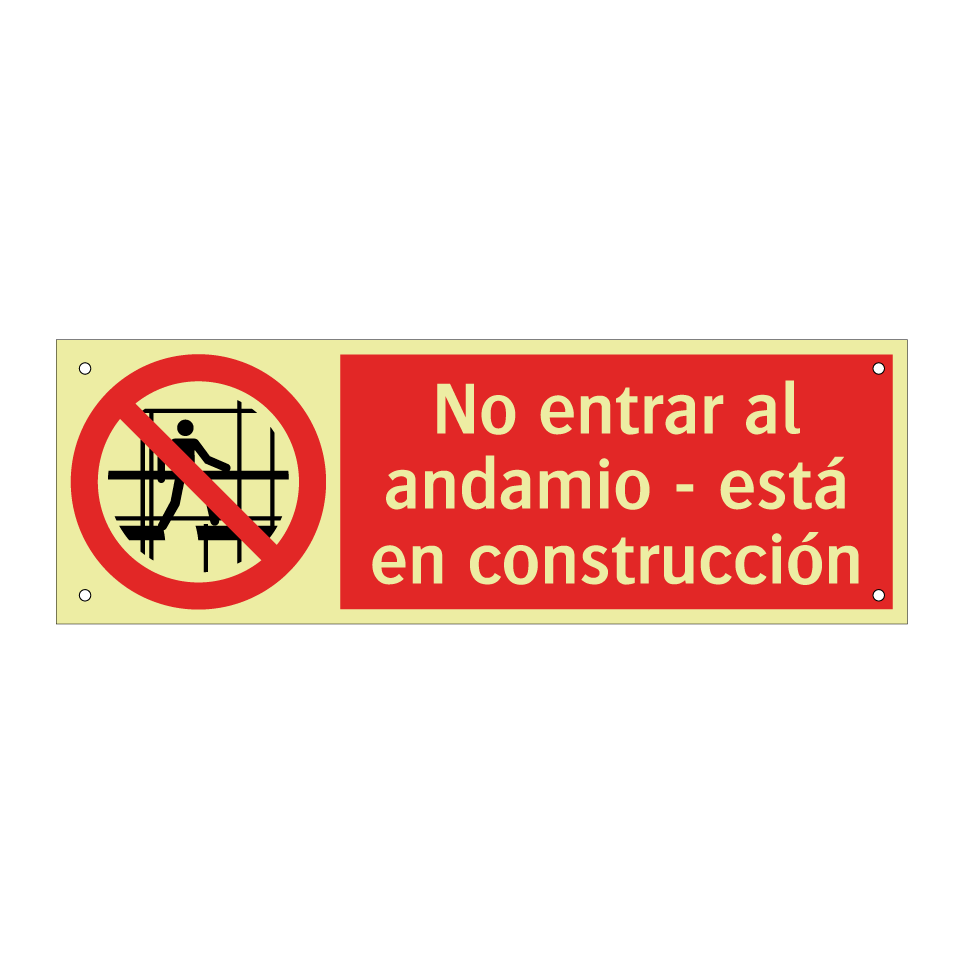 No entrar al andamio - está en construcción