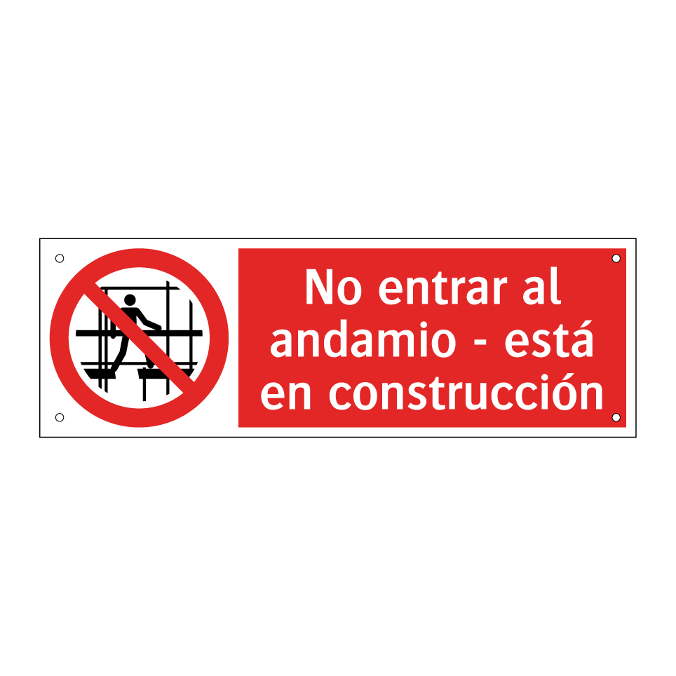No entrar al andamio - está en construcción