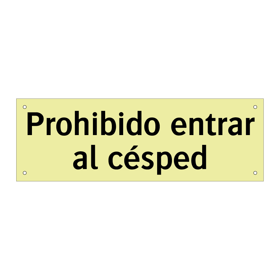 Prohibido entrar al césped