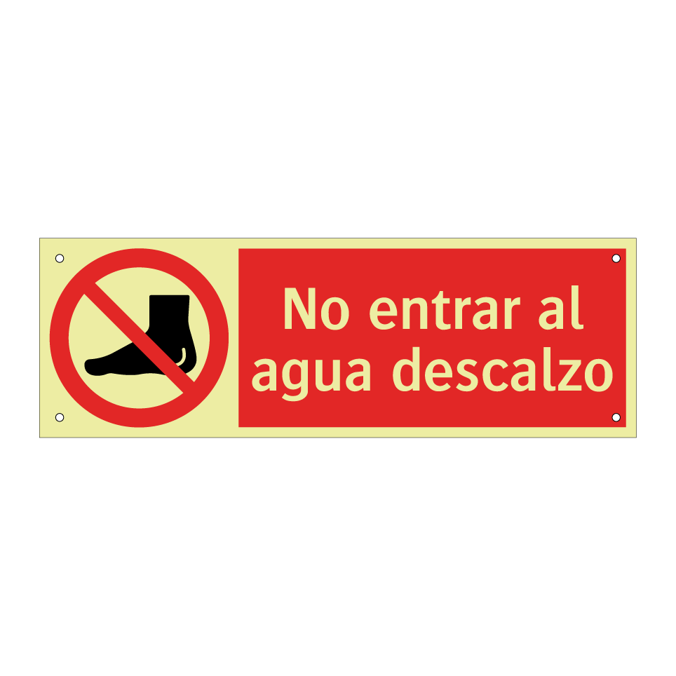 No entrar al agua descalzo