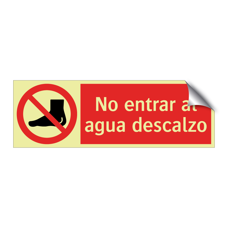 No entrar al agua descalzo