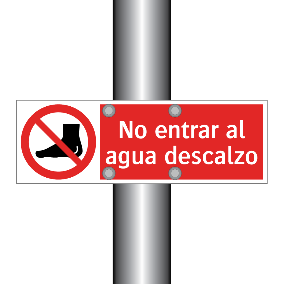 No entrar al agua descalzo