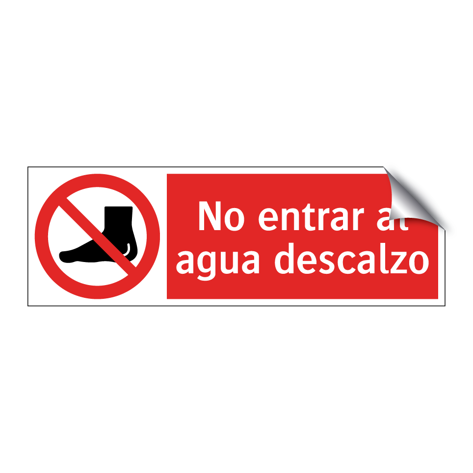 No entrar al agua descalzo