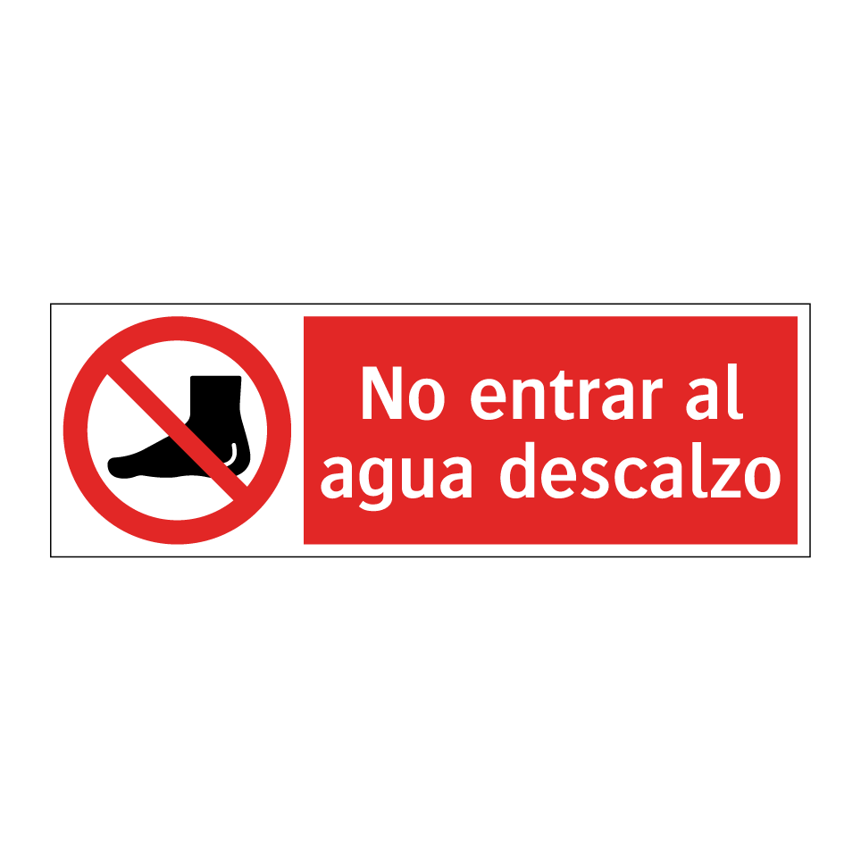 No entrar al agua descalzo