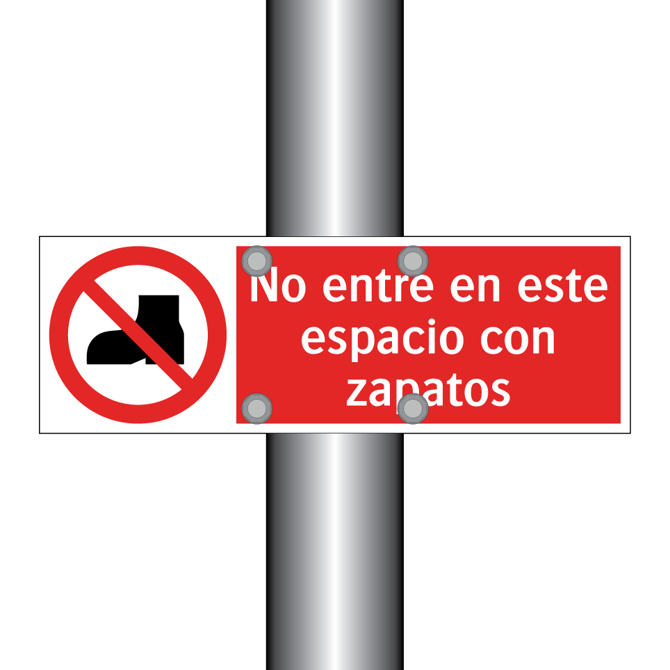 No entre en este espacio con zapatos