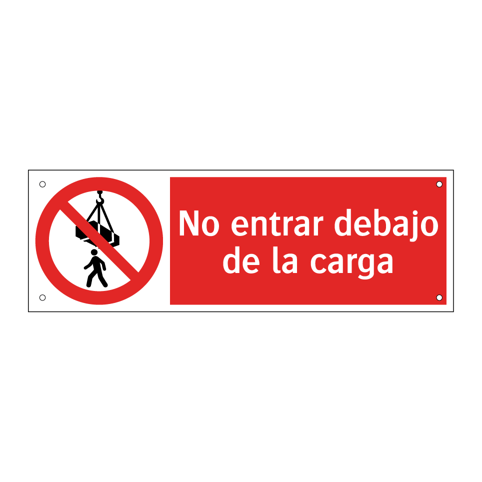 No entrar debajo de la carga