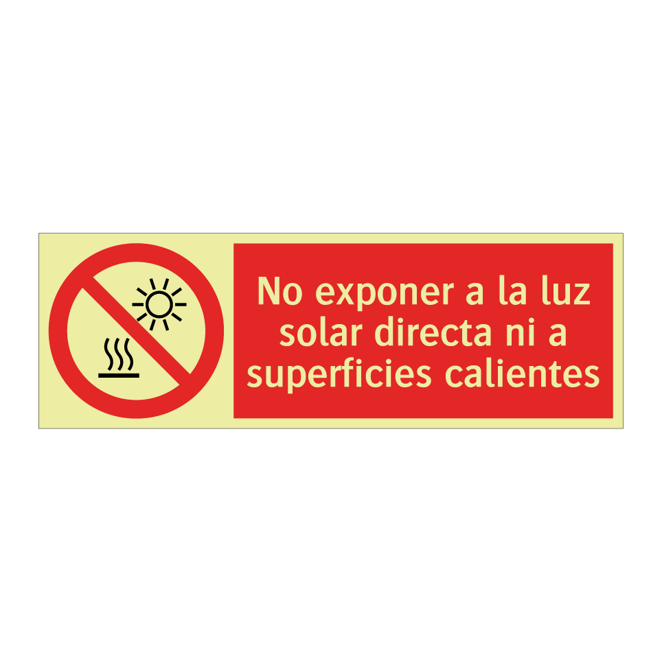 No exponer a la luz solar directa ni a superficies calientes