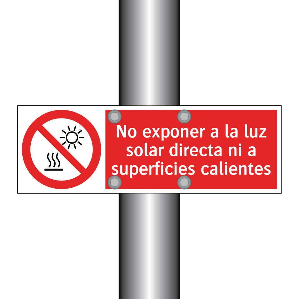 No exponer a la luz solar directa ni a superficies calientes