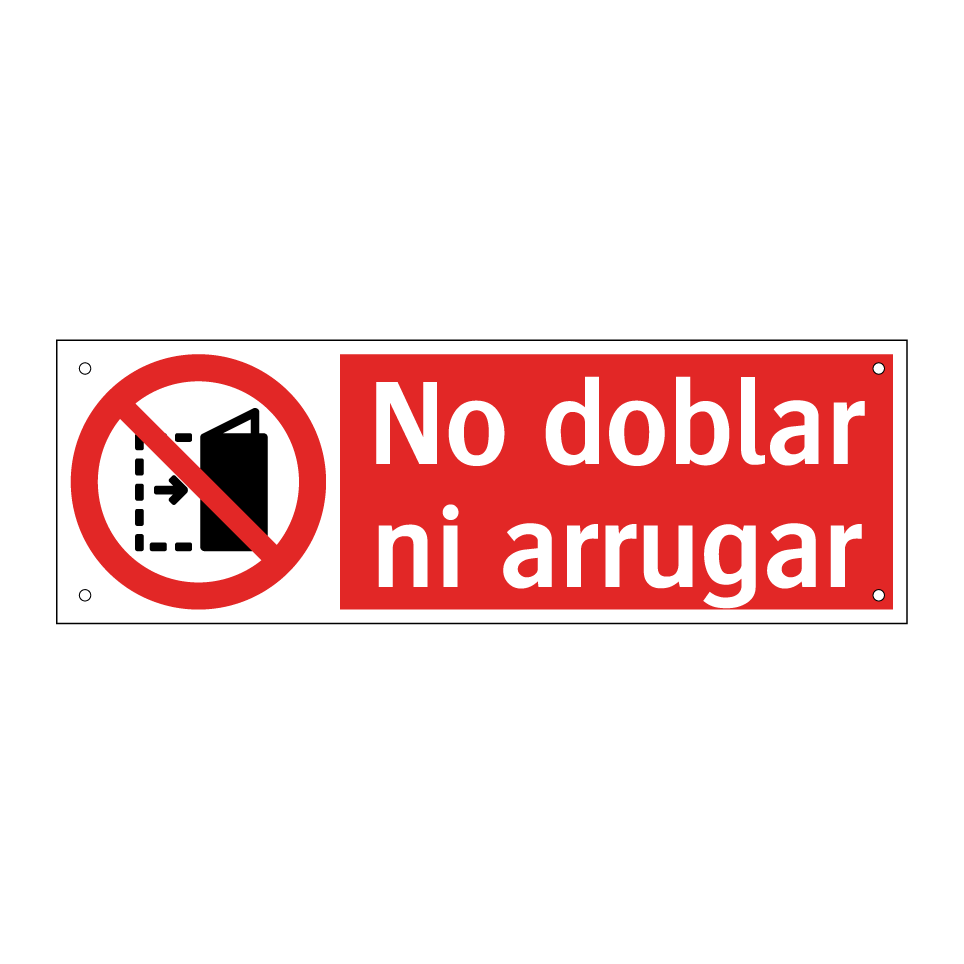 No doblar ni arrugar