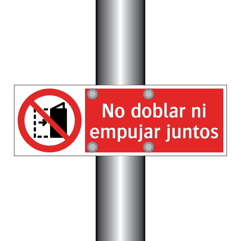 No doblar ni empujar juntos