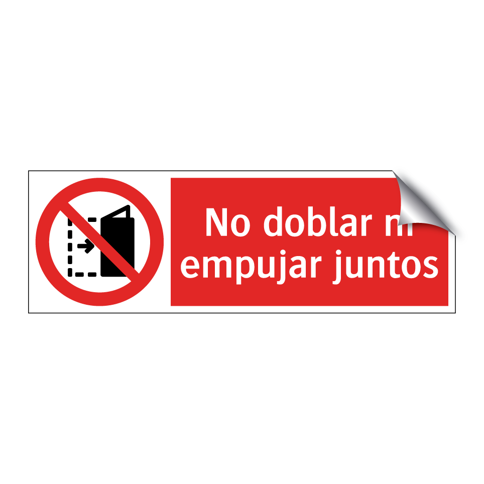 No doblar ni empujar juntos