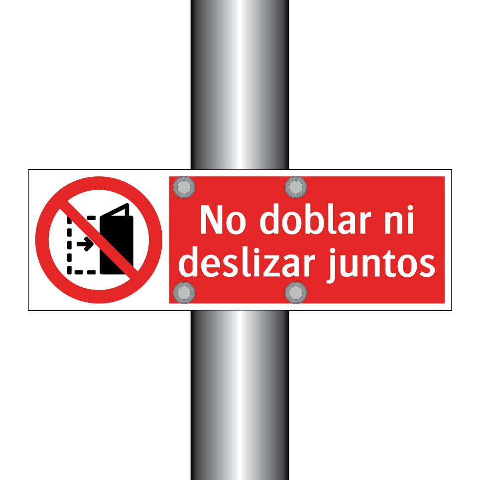 No doblar ni deslizar juntos