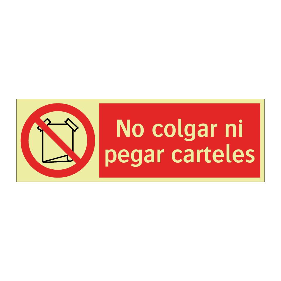 No colgar ni pegar carteles