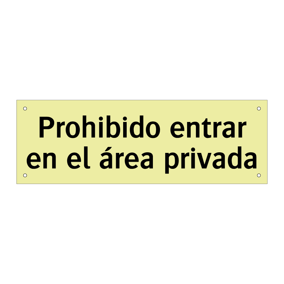 Prohibido entrar en el área privada