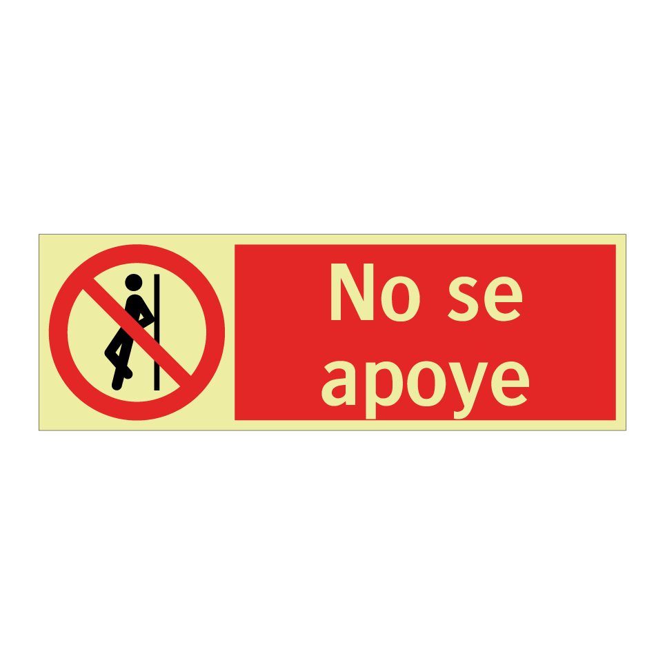 No se apoye